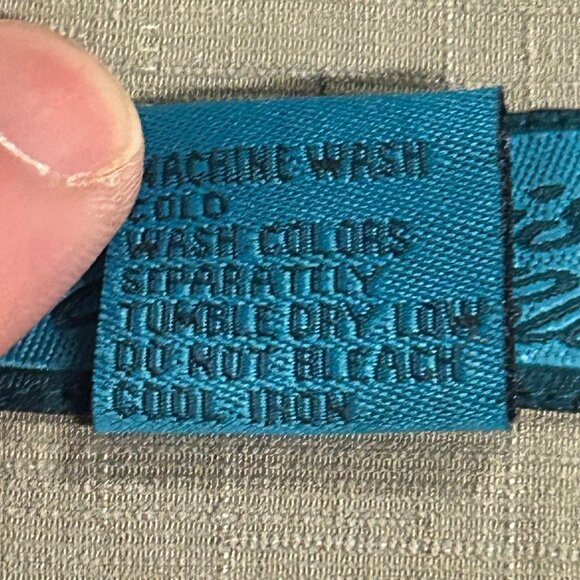 Paradise Blue Men's XL 100% Silk Hawaiian Shirt Palm Trees Olive & Ivory - Picture 8 of 10